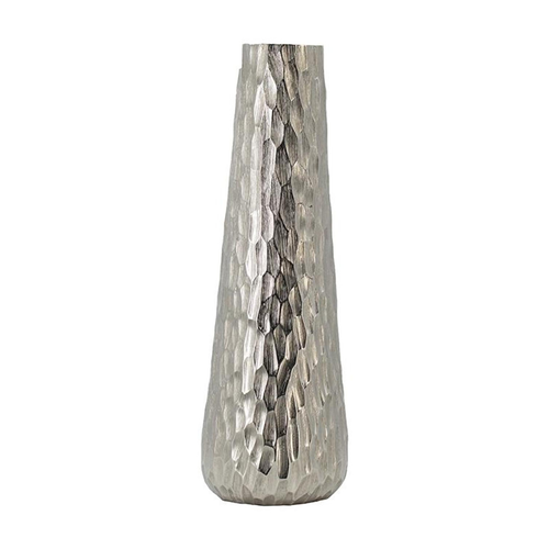 Cast Aluminum Carved Geometric Table Vase - 880016854503