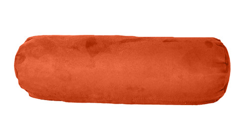 Homeroots Home Decor 8 X 20 Inches Burnt Orange Zippered Microsuede Bolster Pillow