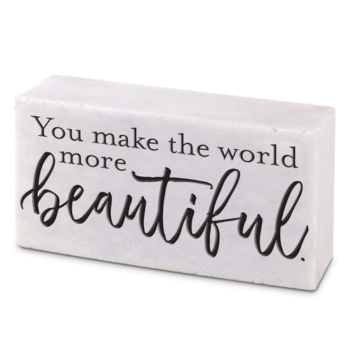 Plaque Block Make The World Beautiful - 667665540113