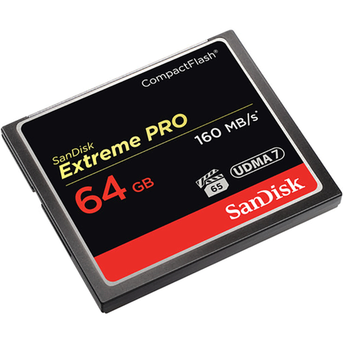 SanDisk Extreme Pro CompactFlash Memory Card, SDCFXPS-064G-A46, 64GB, 160 Mbps - 619659103231