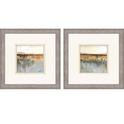 Set Of Two Antique Contemporary Set Of 2 Framed Art Silver Picture Frame Print Wall Art - 606114162414