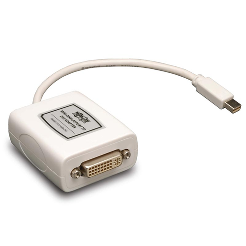Tripp Lite, Cable Adapter, Mini DisplayPort to DVI M/F, 1920x1200/1080P, PnP, For Mac/PC, 6IN - 037332158888