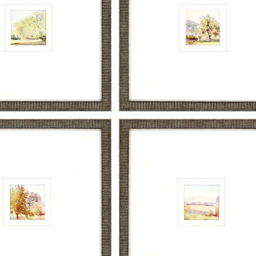Set Of Four Petite Sunrise Gold Framed Print Wall Art - 606114917069