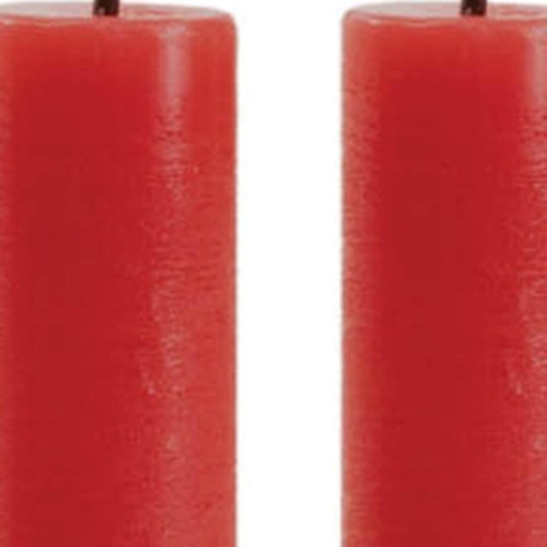 Set of Two Red Unscented Candle Flameless Taper Candles - 880024940595