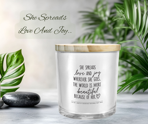 Soy Candle She Spreads Love And Joy - 667665550044