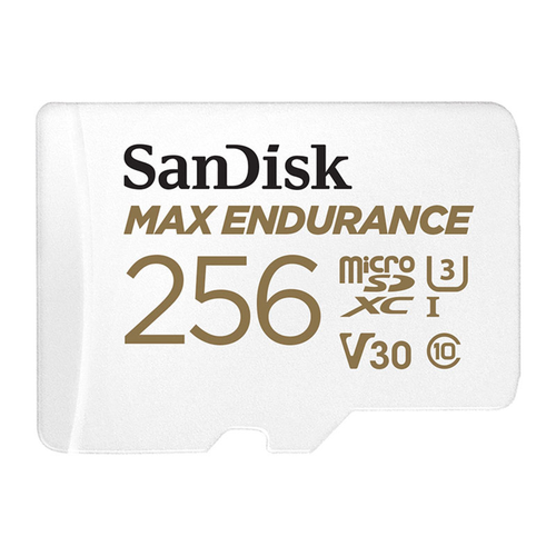 SanDisk MAX Endurance MicroSDXC, 256GB, U3, V30, C10, Full HD recording, with Adapter - 619659178536