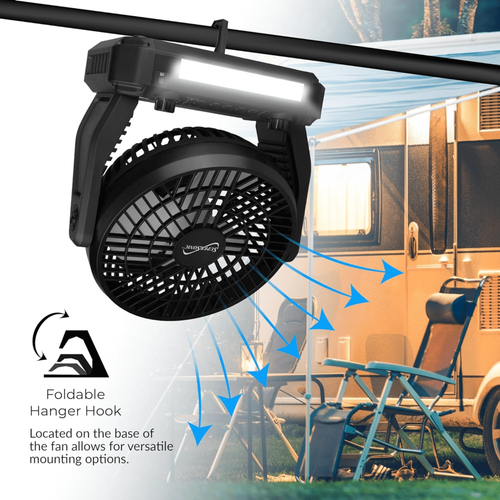 Supersonic Solar-Powered BT Speaker with FM Radio, LED Flashlight & Fan - 639131210769