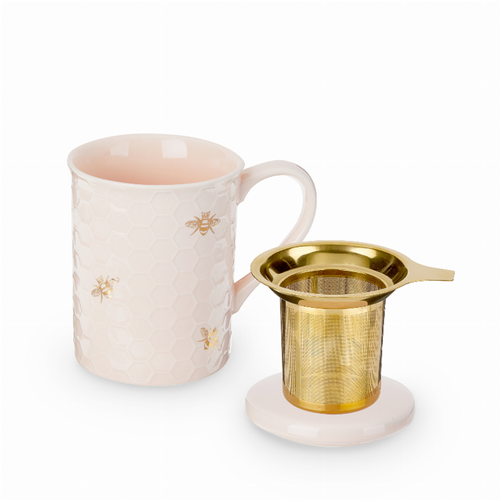 Annette Honeycomb Ceramic Tea Mug & Infuser By Pinky Up - 842094102778