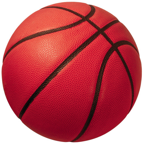 5' Black And Orange Basketball Youthful Washable Round Rug - 880024526492
