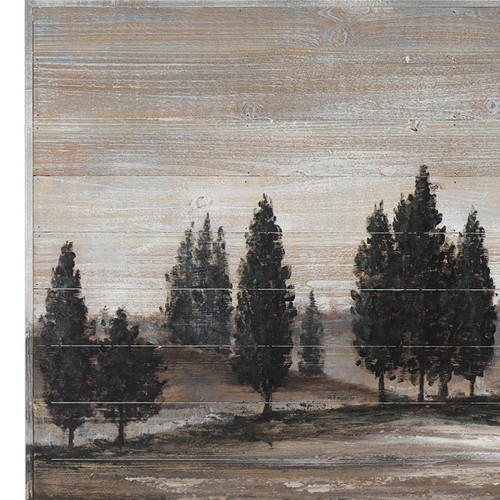 Tuscan Cypress Hand Painted Distressed Unframed Wall Art - 880024599243