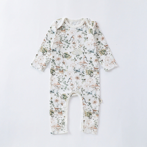 Cartoon Graphic Long Sleeve Outgoing Rompers - 716252307346