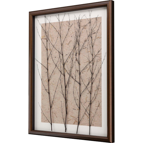 Whispering Forest Gold Framed Print Wall Art - 608219295189