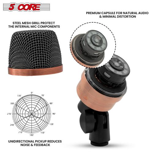 Tom Snare Mic Cardioid Dynamic Microphone for Drum Kit Precision Instrument  - 810144130033