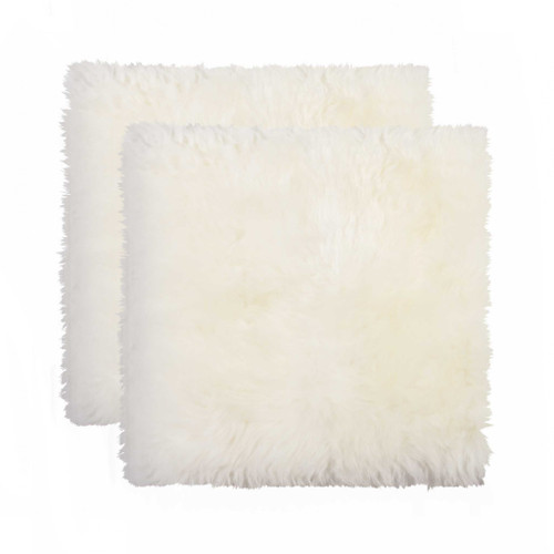 Natural Sheepskin Chair Seat Cover - 614486175628