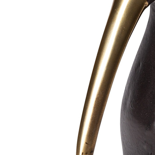 Black Metal Tropical Bird Sculpture - 808230026605
