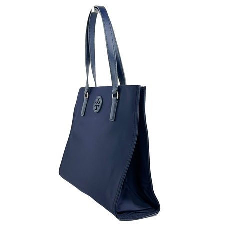 Tory Burch (160633) Navy Ella Nylon Tote Bag Purse - 197865042396