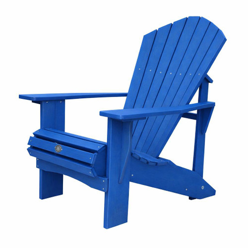 24" Blue Heavy Duty Plastic Outdoor Adirondack Chair - 880016771060