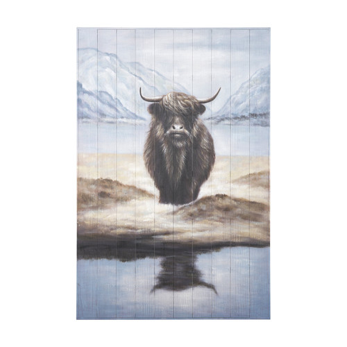 Wild Ox Hand Painted Distressed Unframed Wall Art - 880024592374
