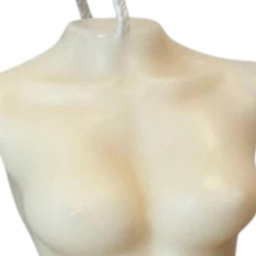 4" Ivory Black Ice Scented Dimensional Female Form Candle - 880024793481