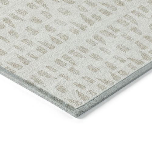 9' X 12' Ivory And Beige Geometric Washable Indoor Outdoor Area Rug - 880016739480