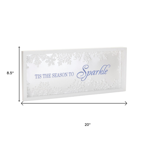 Christmas Snowflake Tis The Season Wood Framed Art - 880016468250