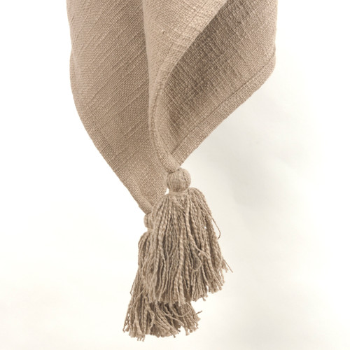 50" X 60" Brown Cotton Woven Ikat Throw Blanket with Tassels - 880024612966