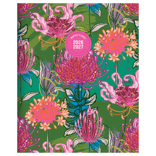 July 2026 - June 2027 Fully Floral Monthly Planner - 619344386901