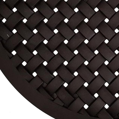 20" X 36" Black Lattice Semi Circle Outdoor Rubber Door Mat - 880016714555