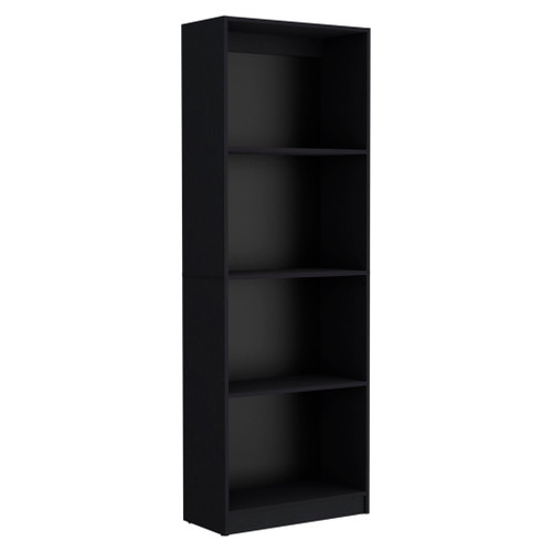71" Black Five Tier Bookcase - 606114833574