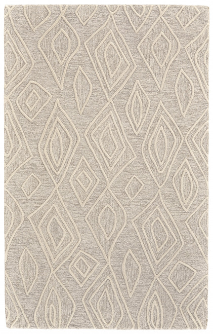 10' X 13' Tan And Ivory Wool Geometric Tufted Handmade Stain Resistant Area Rug - 606114112020