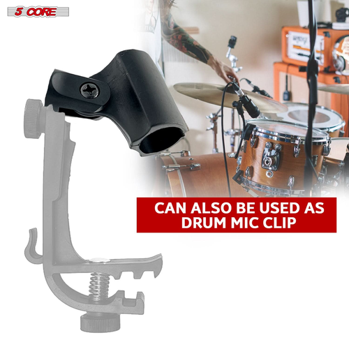 Microphone Clip Holder 6 Pieces with Screw Adapters 5/8 to 3/8 Inch - 810099496048
