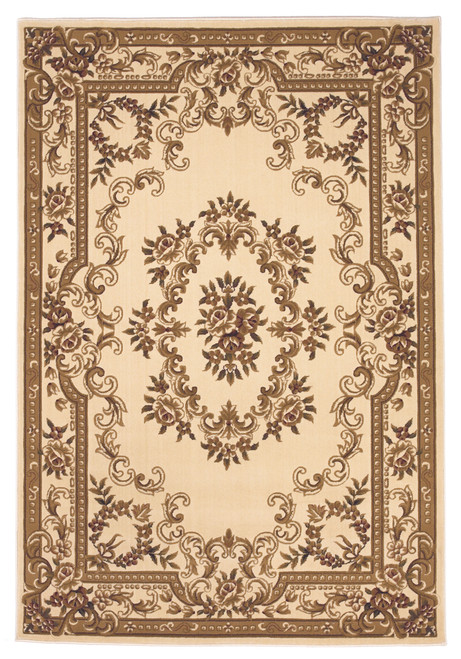 Homeroots Home Decor Polypropylene Ivory Area Rug, Ivory, 9' x 13'