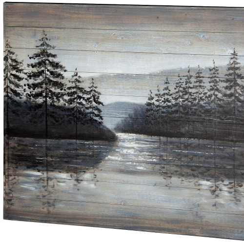 Sunset Narrows Hand Painted Distressed Unframed Wall Art - 880024858616
