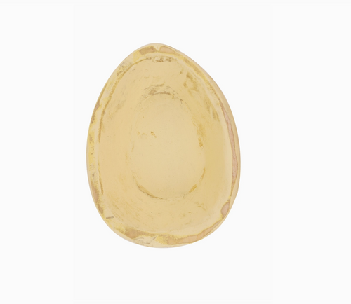 6" Canary Yellow Solid Wood Oval Dough Bowl - 880016780000