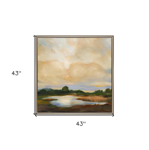 Sunset Hues Silver Floater Frame Print Wall Art - 608219171919