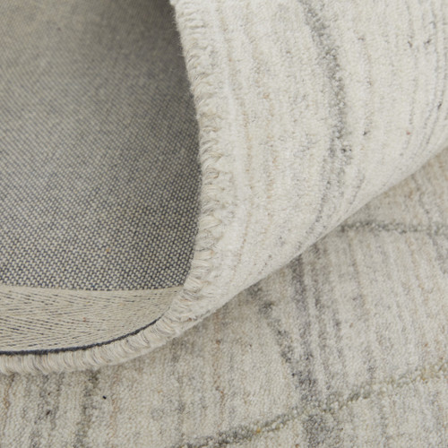 9' X 12' Gray and Ivory Abstract Hand Woven Area Rug - 608219287764