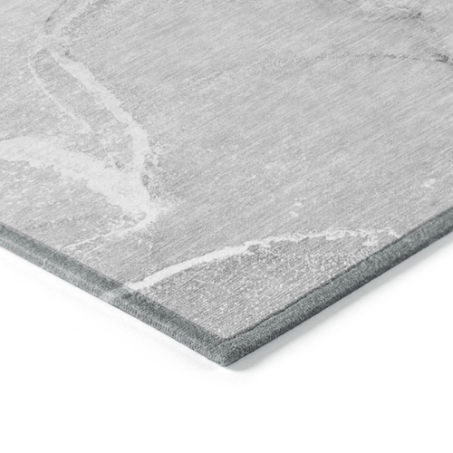 9' X 12' Gray Abstract Washable Non Skid Indoor Outdoor Area Rug - 606114932307