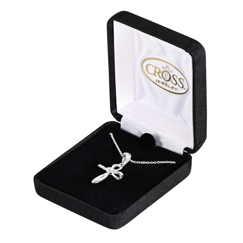 Necklace Ribbon Cross Heart-Center  - 603799689915