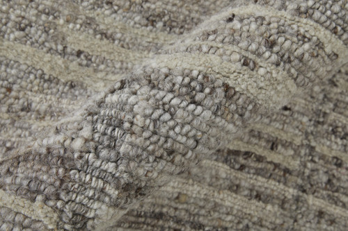 8' X 12' Taupe and Gray Abstract Hand Woven Worn Faded Area Rug - 608219392727