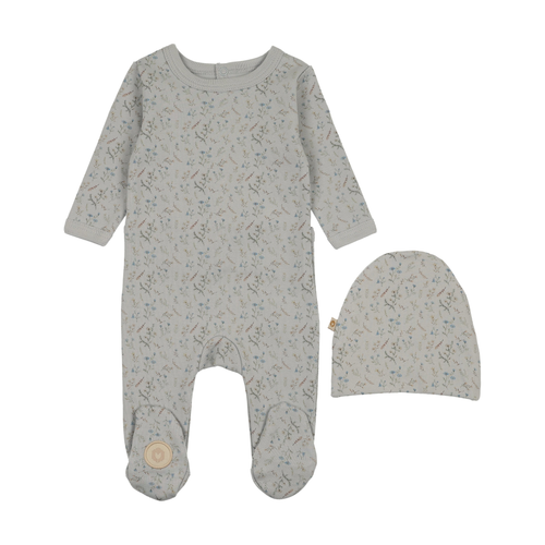 Botanical Boys Footie & Hat Set - 735525898145
