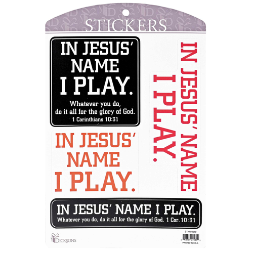 Sticker Assortment In Jesus Name I Play - 603799691352
