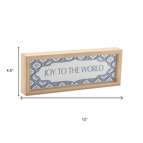Christmas Joy To The World Wood Framed Art - 880016747584