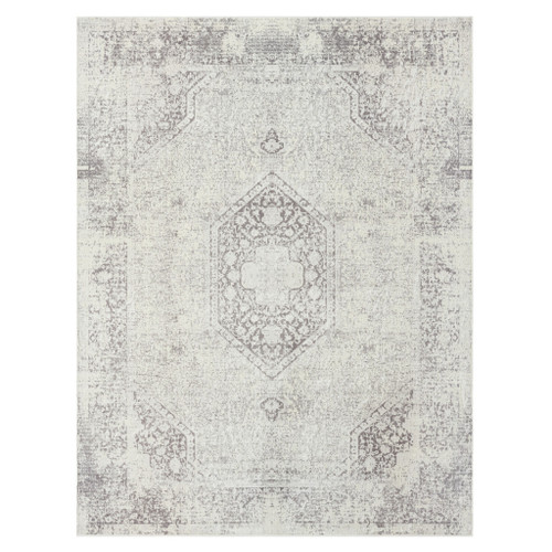 2' X 5' Gray Medallion Washable Non Skid Area Rug - 606114793793