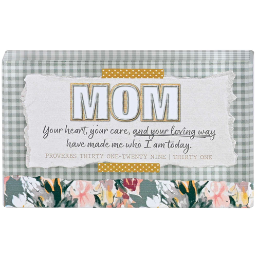 Tabletop Glass plaque Mom Your Heart - 603799691505