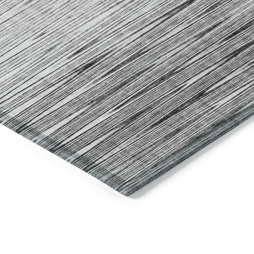 10' X 14' Gray And Charcoal Abstract Washable Indoor Outdoor Area Rug - 608219048921