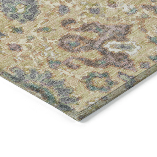 Floral Washable Indoor Outdoor Area Rug