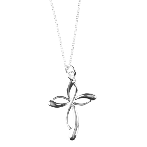 Necklace God Bless America Ribbon Cross - 603799757102