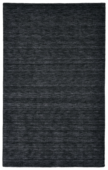 10' X 13' Black Wool Hand Woven Stain Resistant Area Rug - 606114104872