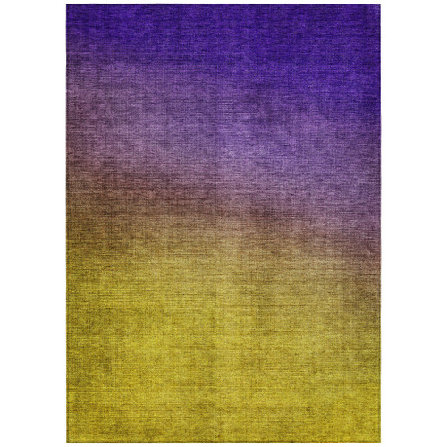 10' X 14' Purple Gold And Blue Ombre Washable Indoor Outdoor Area Rug - 608219154936