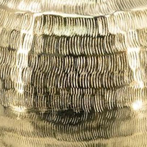 13" Gold Hammered Aluminum Urn Table Vase - 880024695662